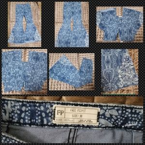 Free People Embroidered Bell Bottoms